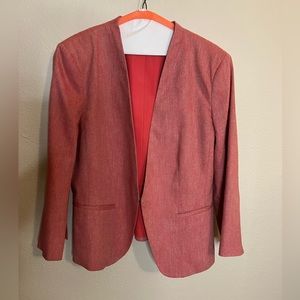 Loft Blazer 14, red and white summer tweed